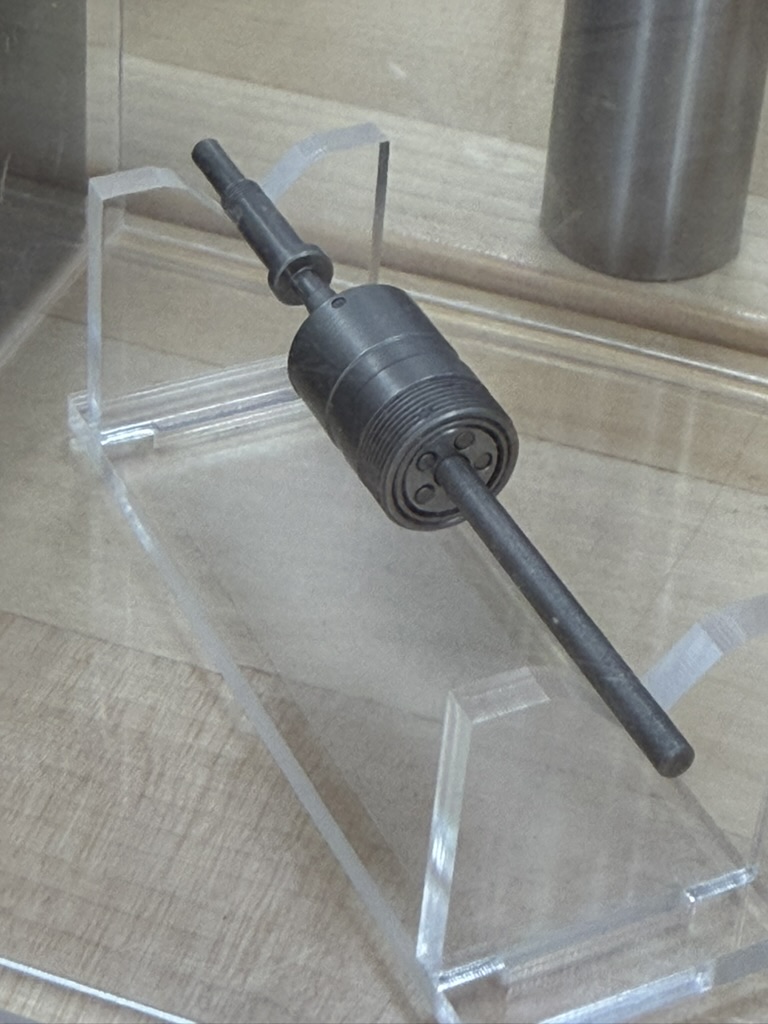 Close-up of a planetary roller screw component